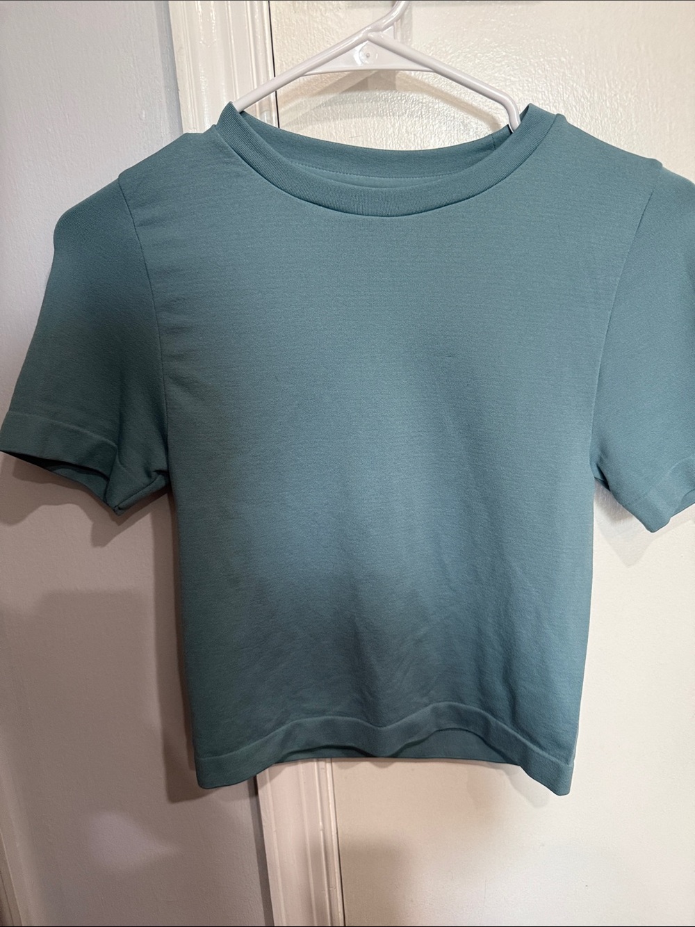 Cropped Short Sleeve Tee in Seafoam Green